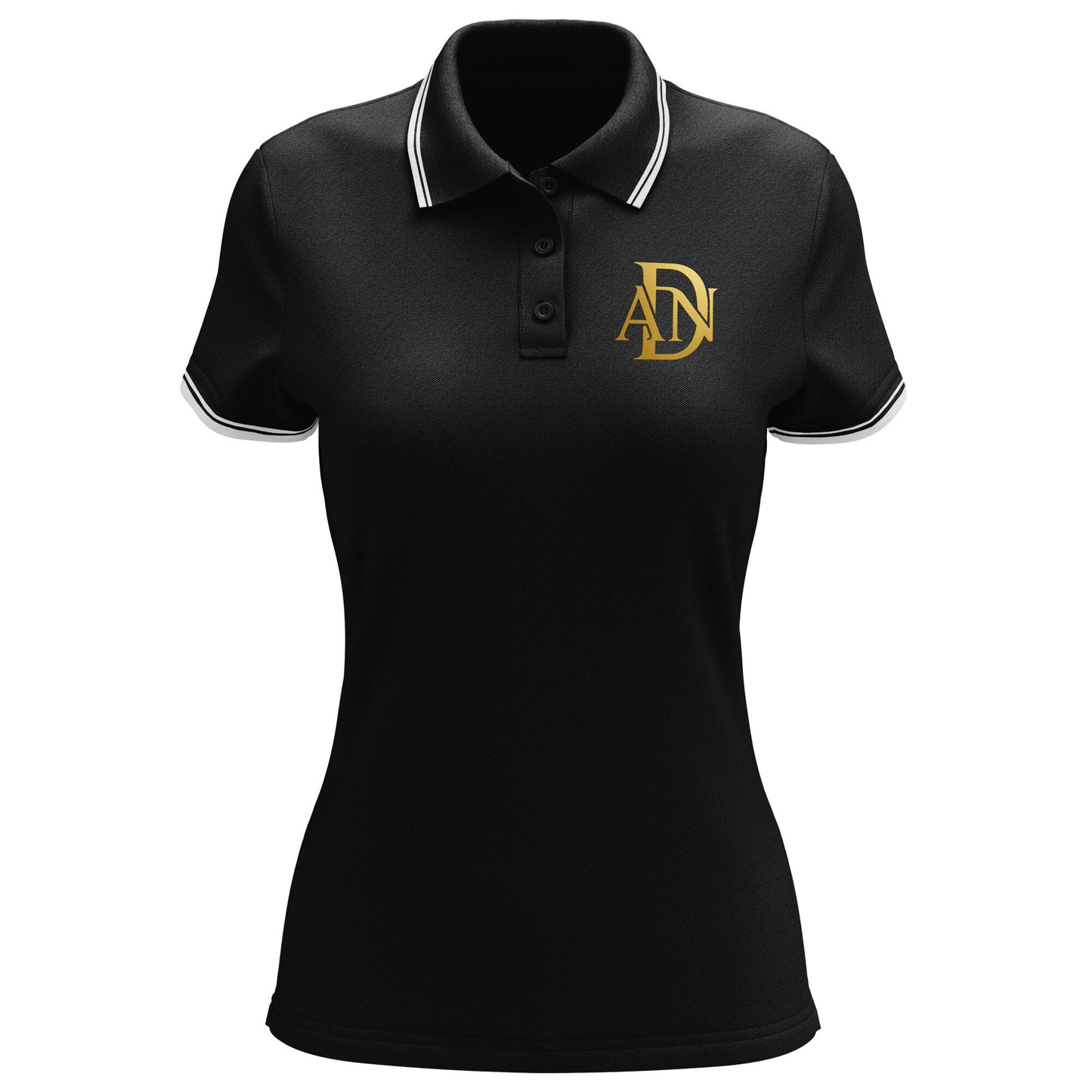 Polo femme ADN Heritage – maille piquée premium, coupe cintrée noir