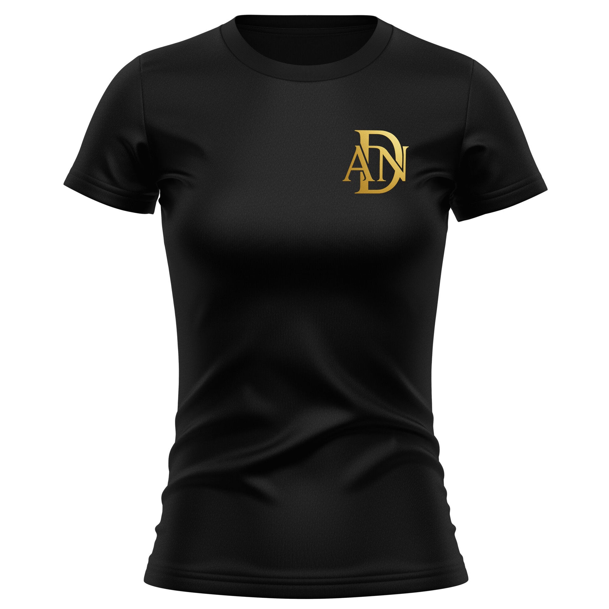 T-shirt femme ADN – coupe élégante, coton peigné 200g, sérigraphie premium, noir